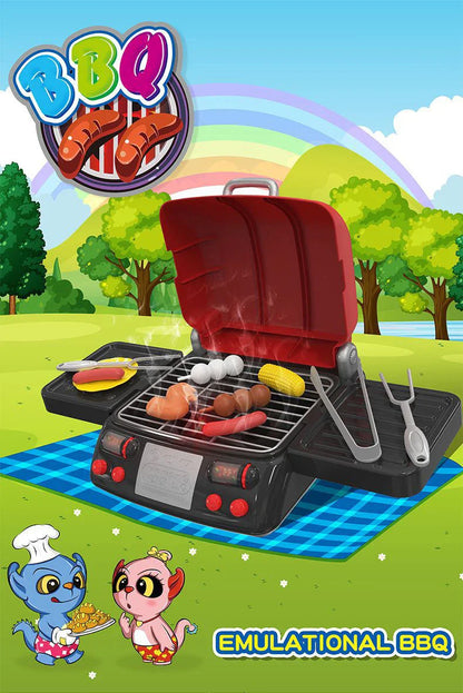 Pretend Barbecue Play Food BBQ Toy Set