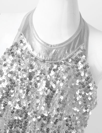 Girls Sequin Unitard Playsuit (Age 6-14 YRS)