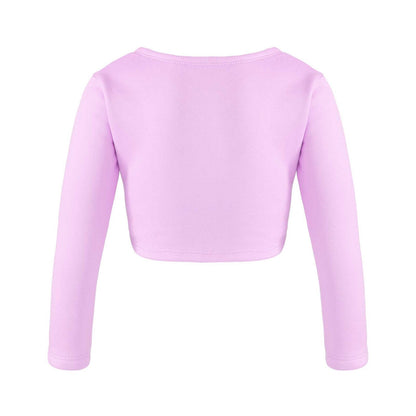 Girls Long Sleeve Wrap Crop Top (Age 5-16YRS)