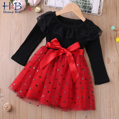 Girls Long Sleeve Lace Collar Dress (Age 24M-6YRS)