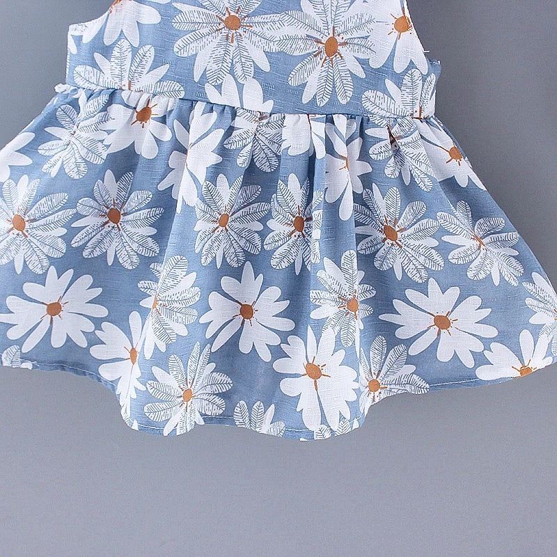 Girls Daisy Dress & Matching Hat (Age 9M - 3YRS)