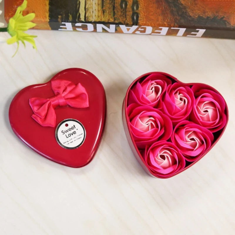 Heart Shaped Flowers Gift Box