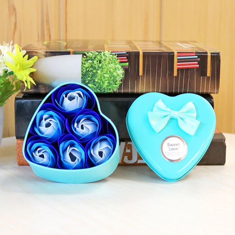 Heart Shaped Flowers Gift Box