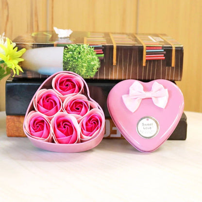 Heart Shaped Flowers Gift Box