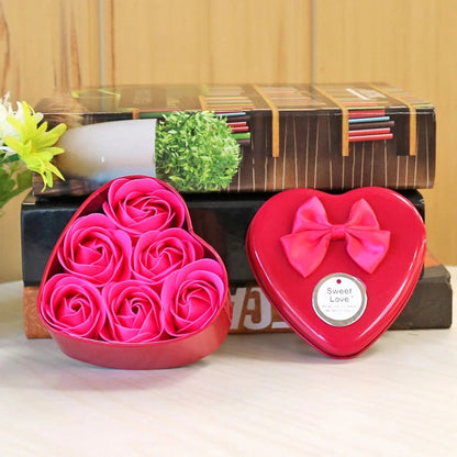 Heart Shaped Flowers Gift Box