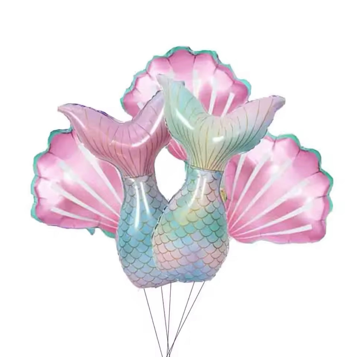 Mermaid Party Aluminium Balloons - 5 Pack