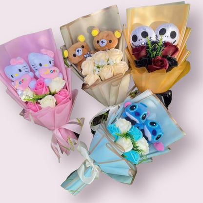 Teddy Bear Character Plush Gift Flower Bouquet