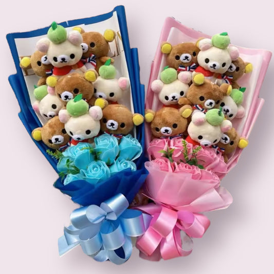 Stuffed Toy Teddy Bear Plush Flower Gift Bouquet