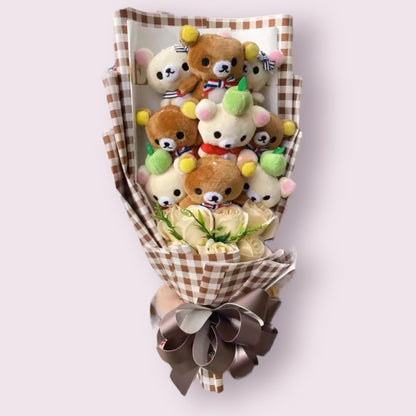 Stuffed Toy Teddy Bear Plush Flower Gift Bouquet