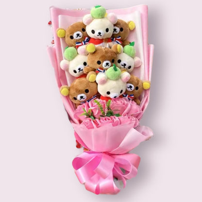 Stuffed Toy Teddy Bear Plush Flower Gift Bouquet