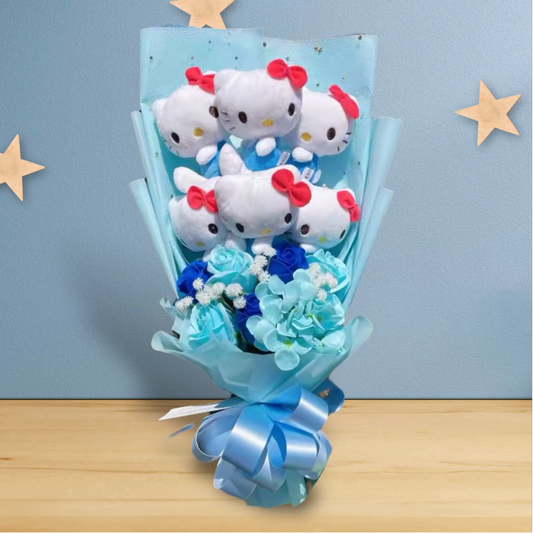 Miss Kitty Plush Toy Flower Gift Bouquet