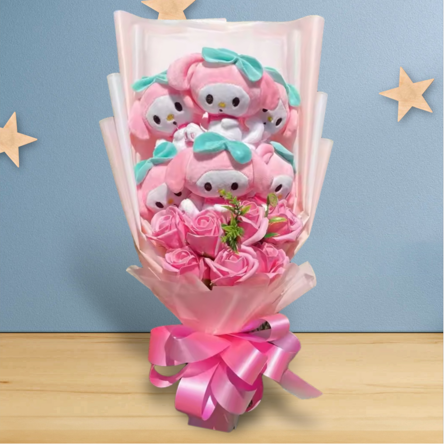 Miss Kitty Plush Toy Flower Gift Bouquet