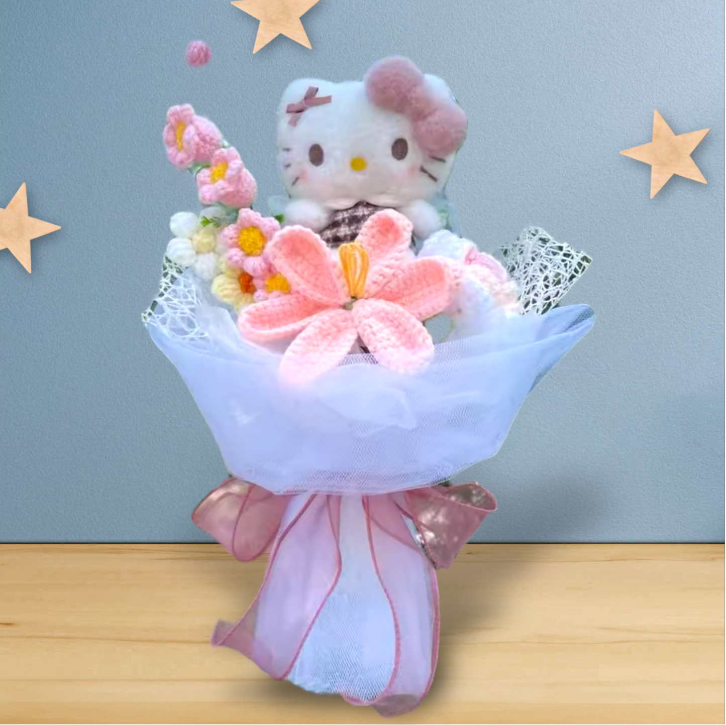 Miss Kitty Plush Toy Flower Gift Bouquet