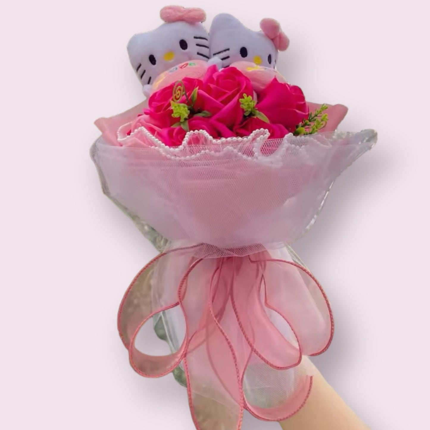 Miss Kitty Toy Rose Flowers Bouquet