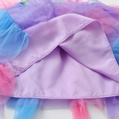 Girls Mermaid Ruffle Tulle Dress (Age 3-12YRS)