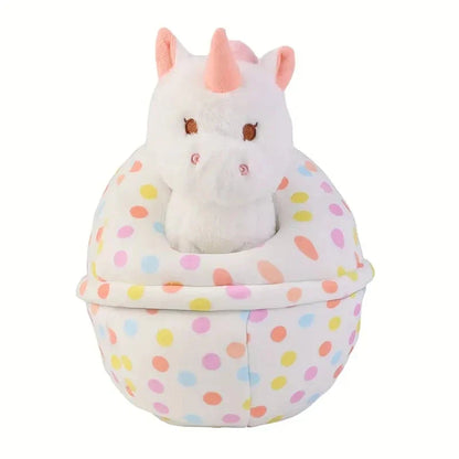 2 in 1 Plush Unicorn Egg Stuffed Toy - 21cm