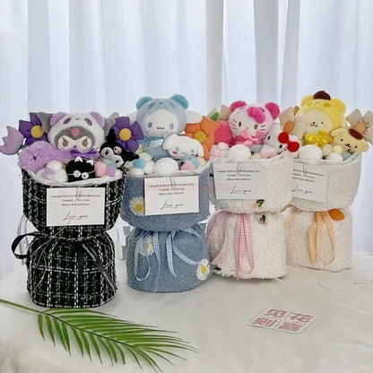 Plush Miss Kitty Stuffed Flower Bouquet