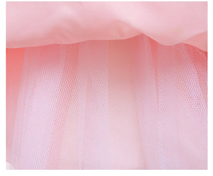 Girls Pink Fluffy Tulle Mesh Dress & Headband (Age 9M-6YRS)