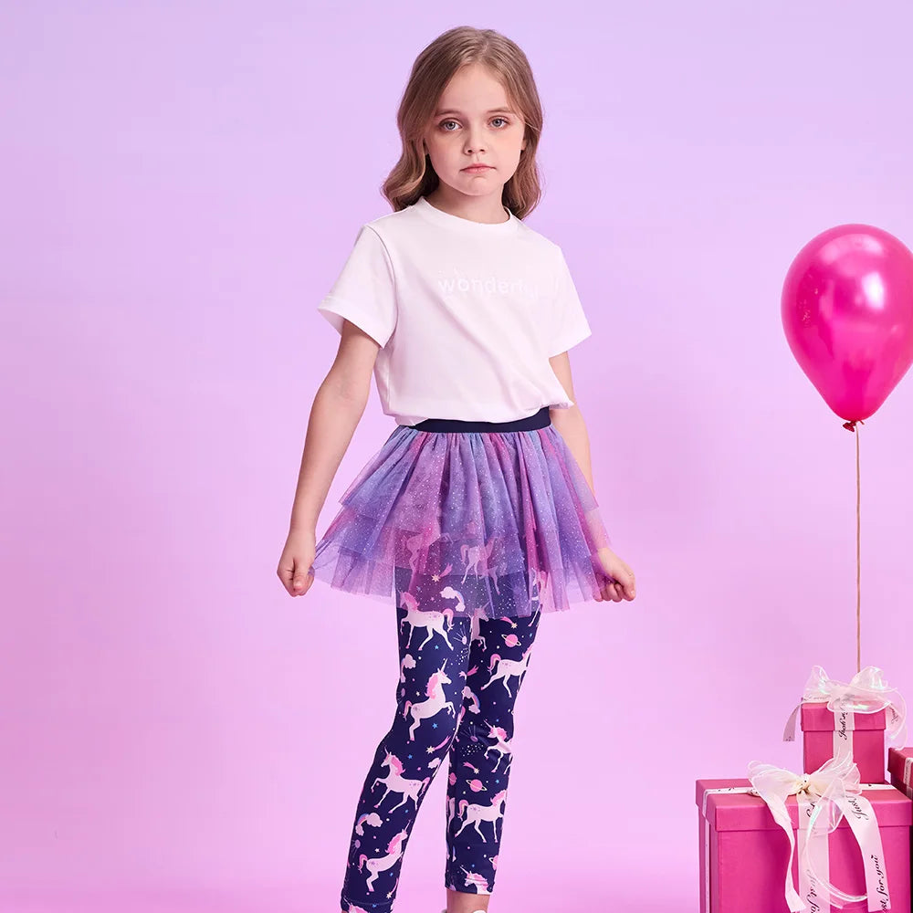 Girls Unicorn Leggings Skirt (Age 3-12YRS)