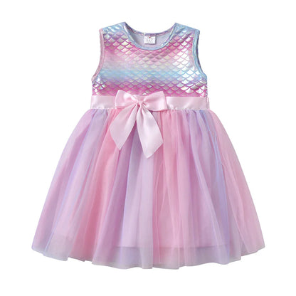 Girls Sleeveless Tulle Dress (Age 3-8YRS)