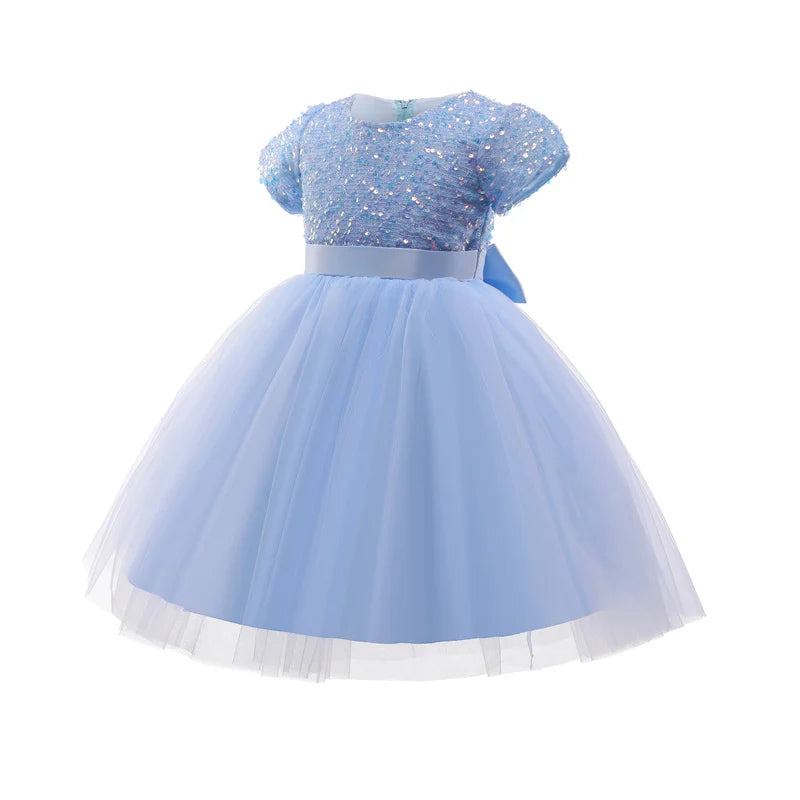 Girls Sequin Tulle Prom Dress (Age 3-8YRS)