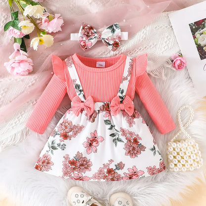 Baby/Toddlers Floral Print Dress & Headband (Age 3M-3YRS)