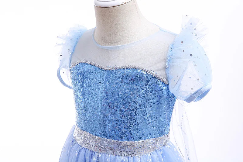 Girls Snow Queen Light Up Dress Costume (Age 24M-10YRS)