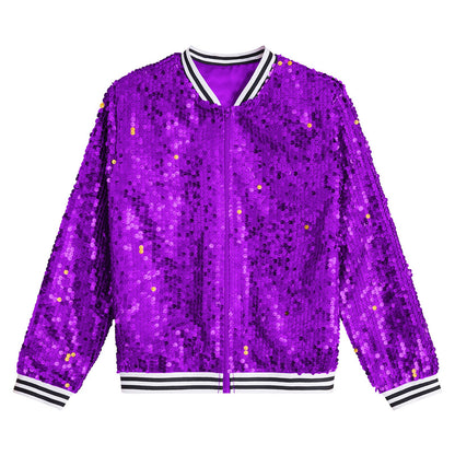 Girls Sequin Baseball Jacket (Age 6-14YRS)