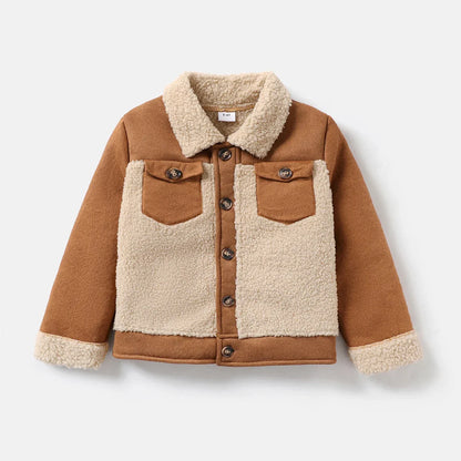 Boy's Trendy Thick Fabric Stitching Coat/Jacket (Age 5-12YRS)