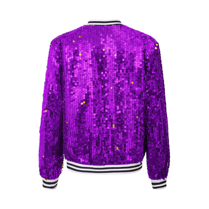 Girls Sequin Baseball Jacket (Age 6-14YRS)