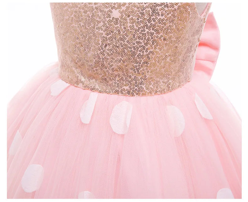 Girls Pink Fluffy Tulle Mesh Dress & Headband (Age 9M-6YRS)