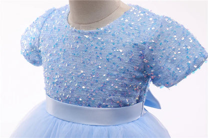 Girls Sequin Tulle Prom Dress (Age 3-8YRS)