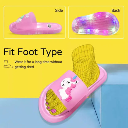 Kids Unicorm Light Up Slippers