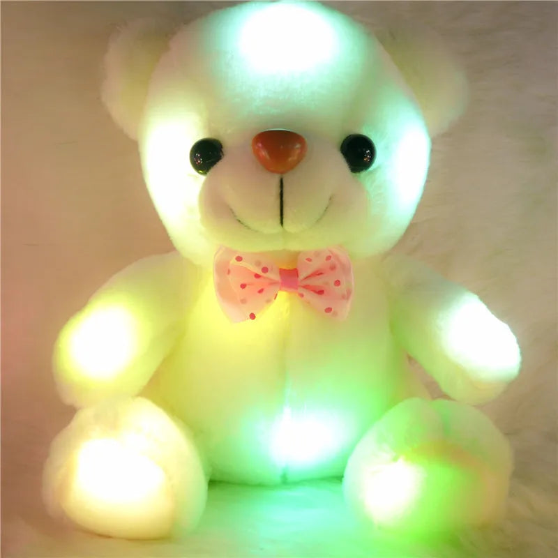 Plush Luminous Light Up LED Teddy Bear Stuffed Toy 22cm