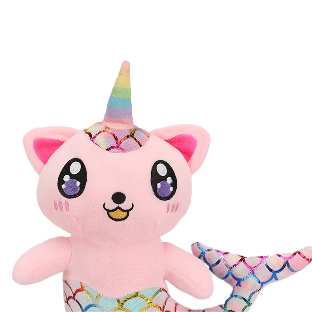 Plush Mermaid Cat Stuffed Toy - 28cm