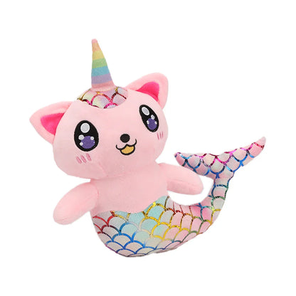 Plush Mermaid Cat Stuffed Toy - 28cm