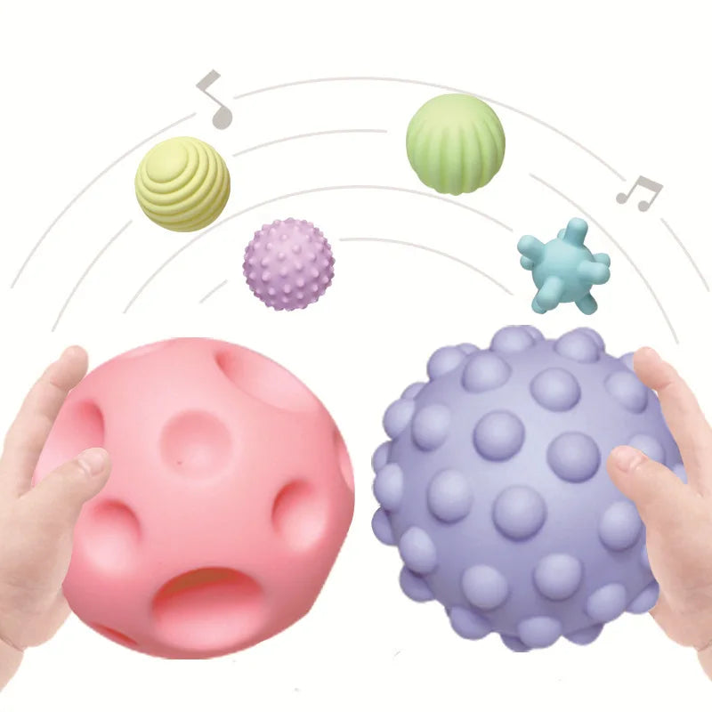 6 Pack - Baby Textured Sensory Balls Toy