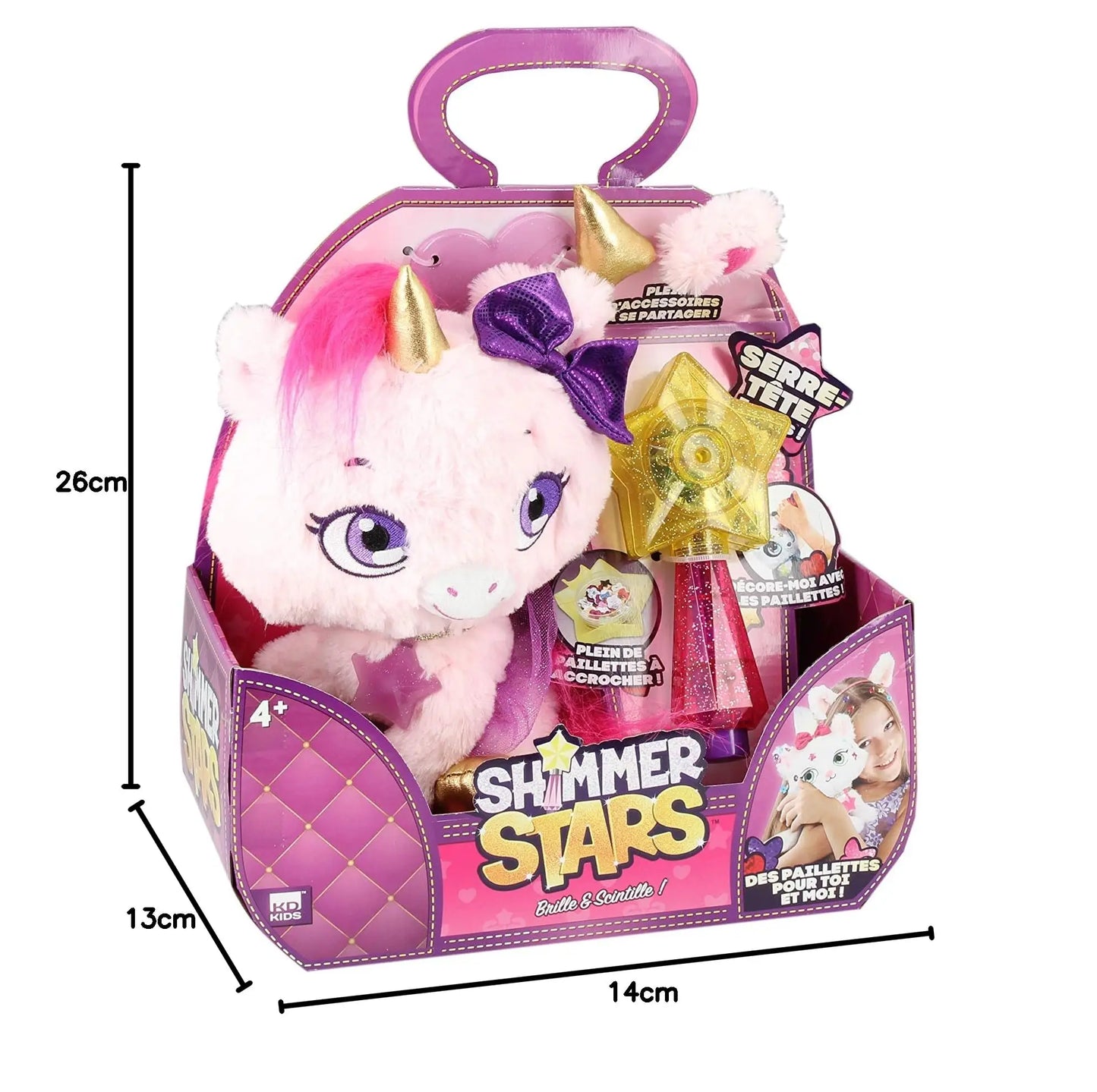 Shimmer Stars Plush Pet You Can Decorate Bubble Pink Pet