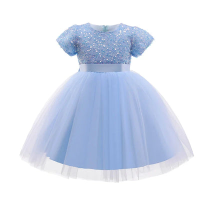 Girls Sequin Tulle Prom Dress (Age 3-8YRS)