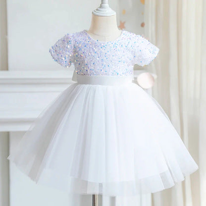 Girls Sequin Tulle Prom Dress (Age 3-8YRS)