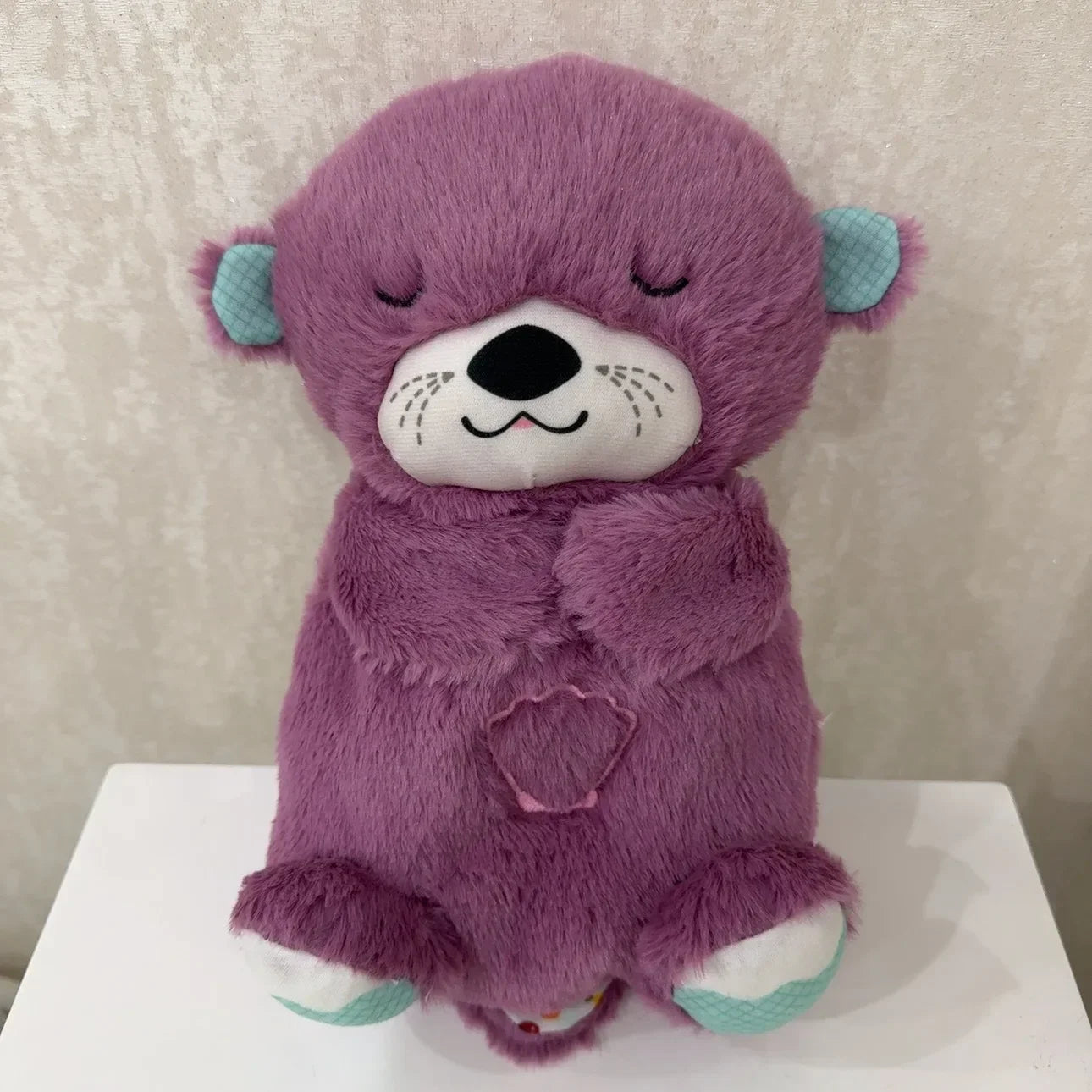 Baby Plush Breathing Bear Soothing Sleep Playmate Otter Toy