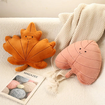 Plush Leaves Pillow Soft Stuffed Toy 29-38cm