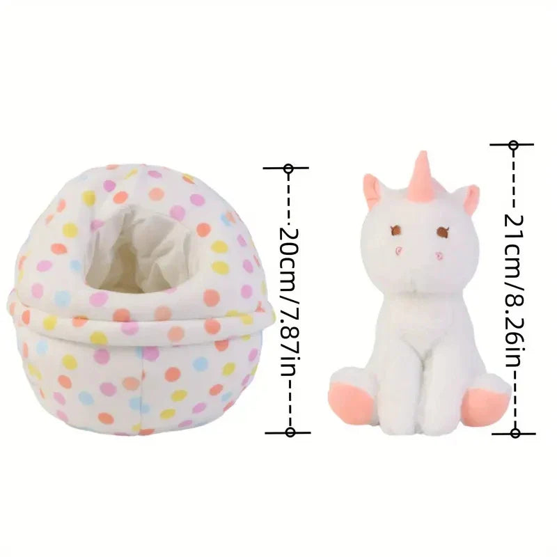 2 in 1 Plush Unicorn Egg Stuffed Toy - 21cm