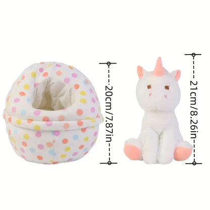 2 in 1 Plush Unicorn Egg Stuffed Toy - 21cm