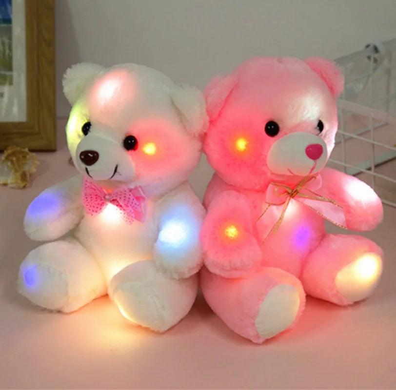 Plush Luminous Light Up LED Teddy Bear Stuffed Toy 22cm