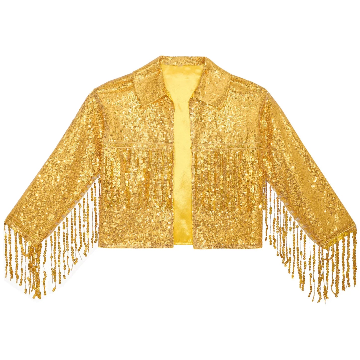 Girls Sparkly Sequin Tassel Jacket (Age 6-14YRS)