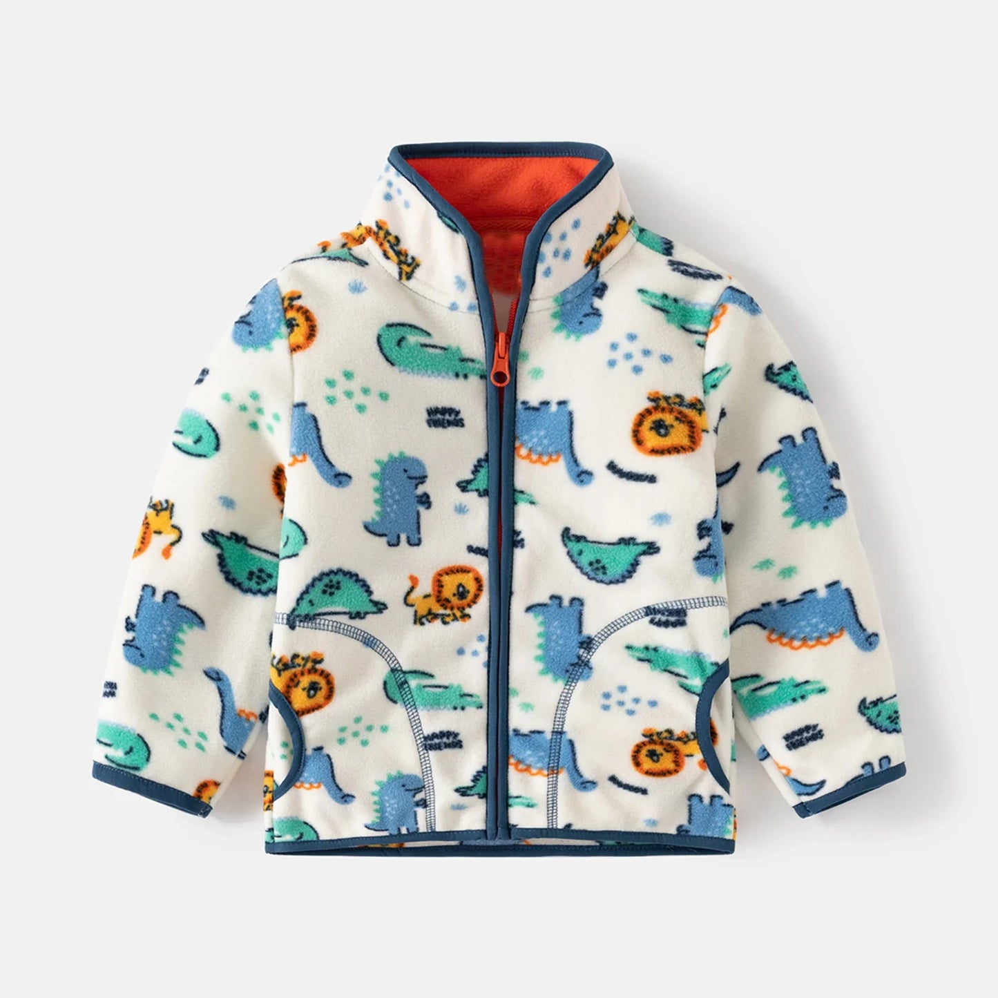 Boys Dinosaur Fleece Jacket (Age 18M-6YRS)