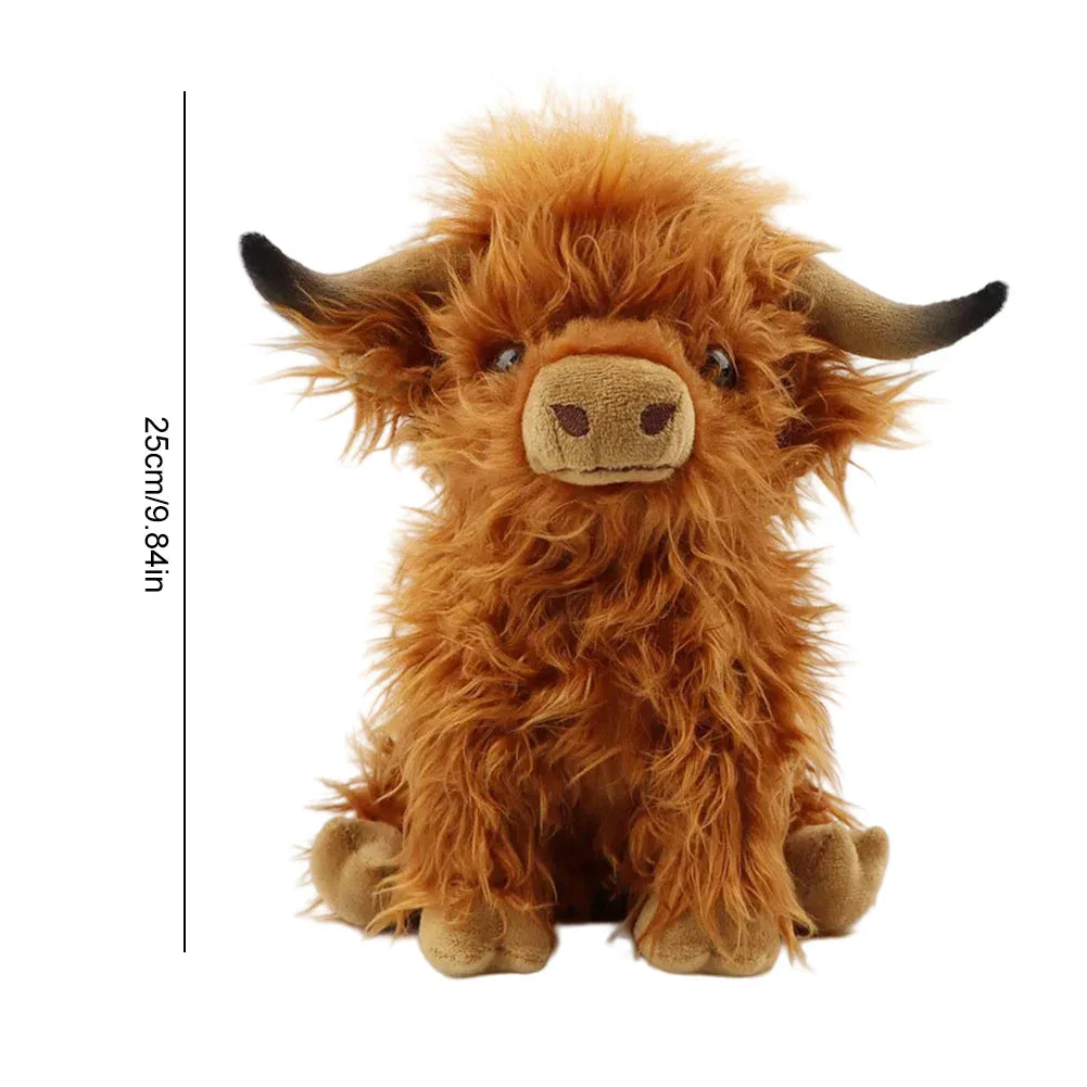 Stuffed Scottish Highland Cow Plush Toy - 25cm