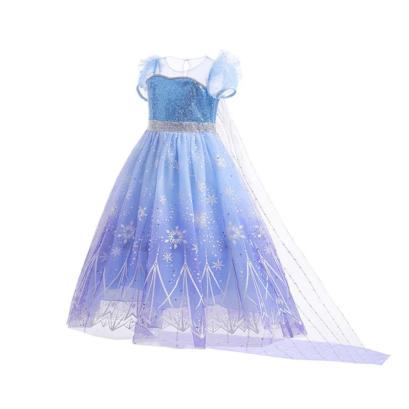 Girls Snow Queen Light Up Dress Costume (Age 24M-10YRS)