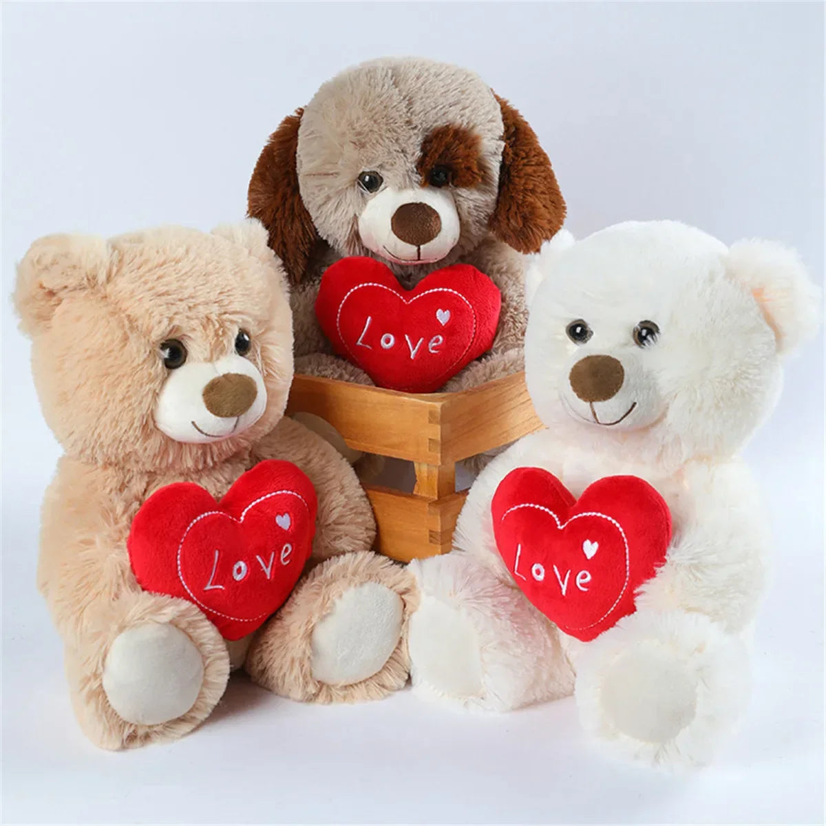 Plush Teddy Bear Heart Valentines Stuffed Toy - 25cm